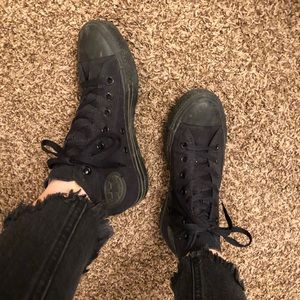 black high top converse